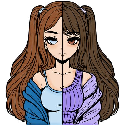 realistic girl split