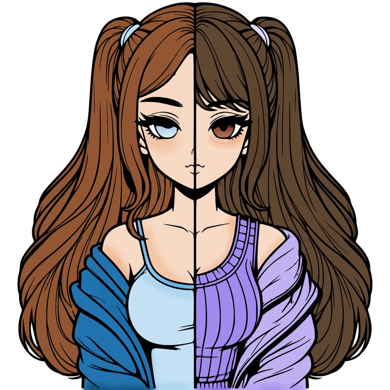 realistic girl split