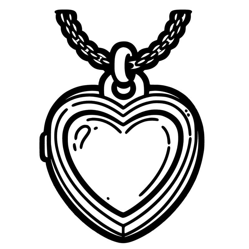 b heart locket