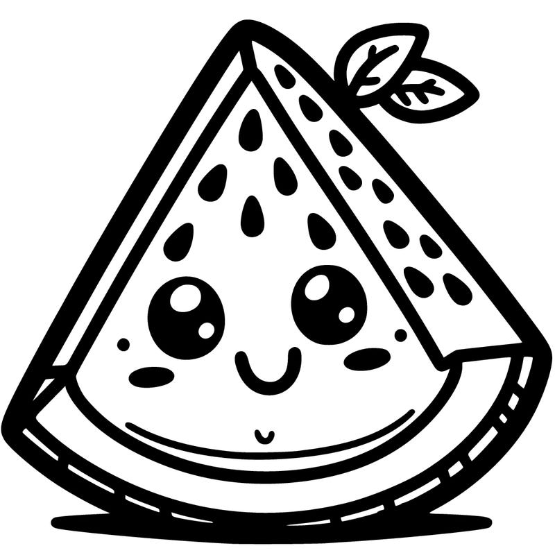slice of watermelon with a smile