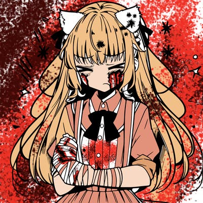 hurt anime girl