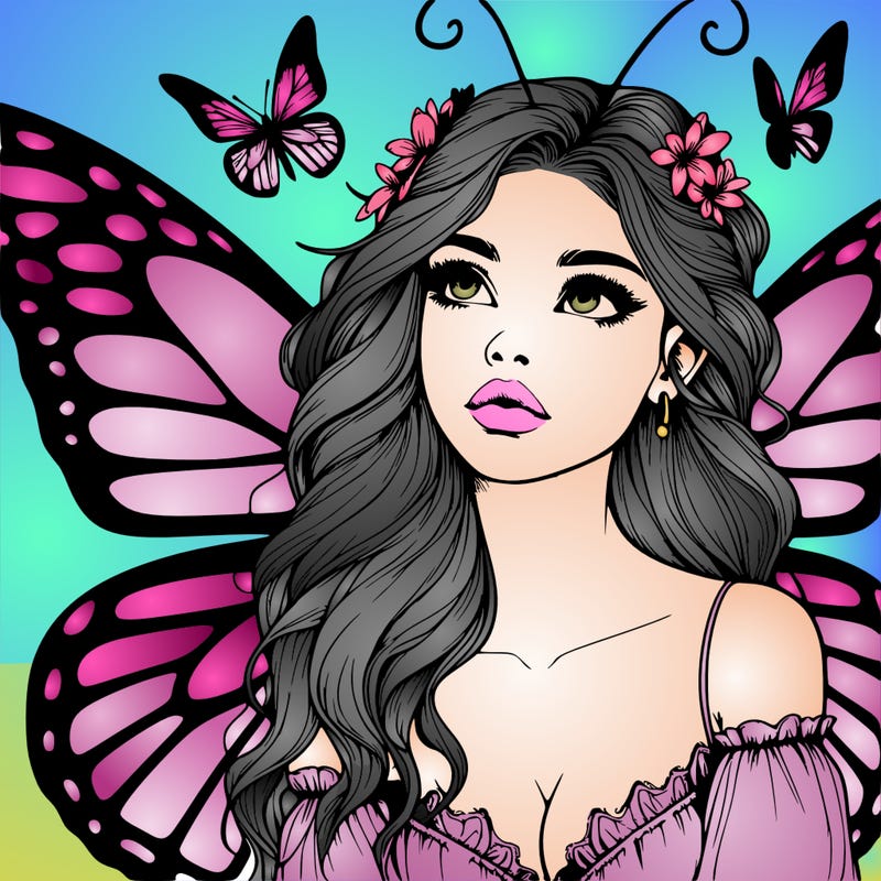 butterfly fairy realistic girl