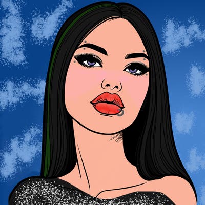 realistic woman with full lips