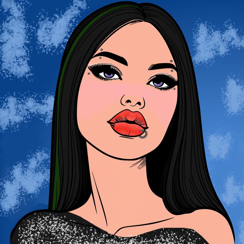 realistic woman with full lips