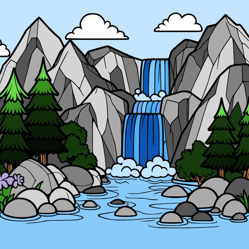 waterfall in mountain
