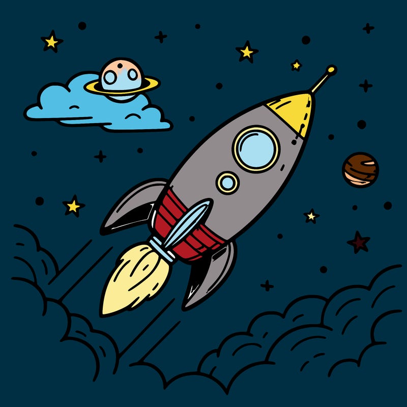 rocket in space