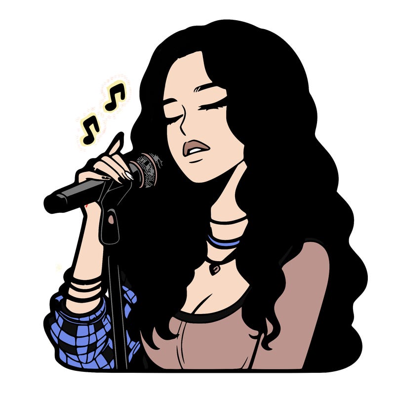 realistic female singer