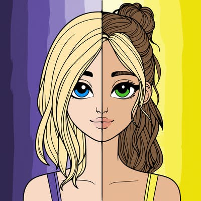 realistic girl split