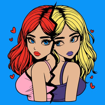 realistic girl split