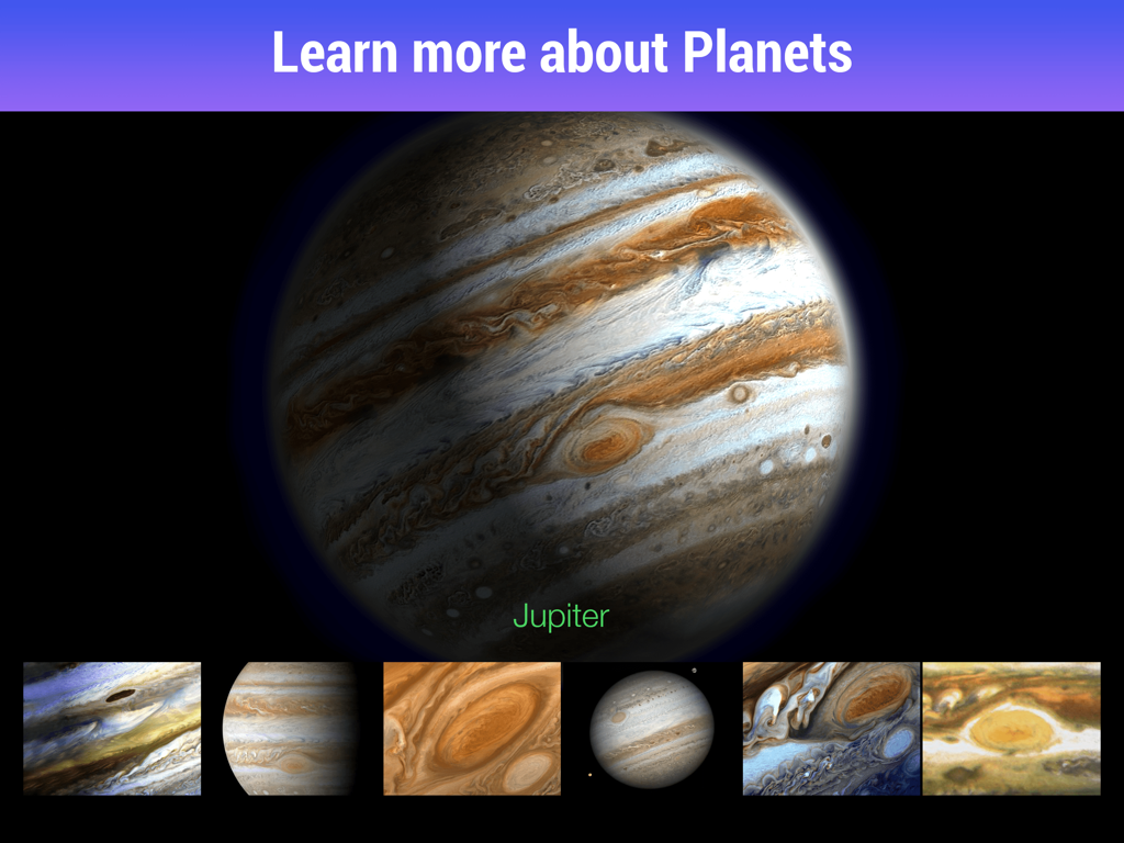 High definition view of Jupiter with educational planet information