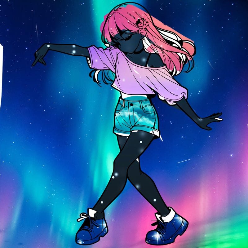 realistic girl danceing