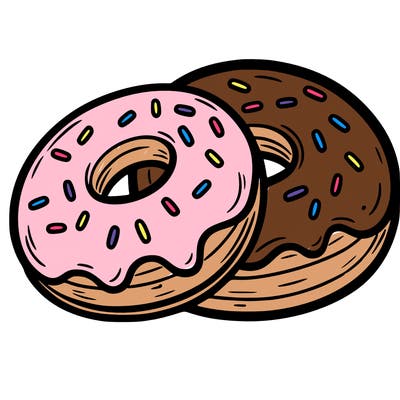 a piece of food doughnuts