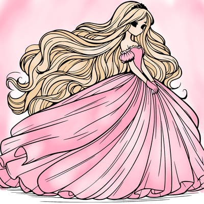 𝓐 𝓰𝓲𝓻𝓵 𝔀𝓲𝓽𝓱 𝓵𝓸𝓷𝓰 𝓯𝓵𝓸𝔀𝓮𝔂 𝓱𝓪𝓲𝓻 𝓲𝓷 𝓪 𝓵𝓸𝓷𝓰 𝓹𝓾𝓯𝓯𝓮𝔂 𝓭𝓻𝓮𝓼𝓼 𝓽𝓱𝓪𝓽 𝓲𝓼 𝓫𝓵𝓸𝔀𝓲𝓷𝓰 𝓲𝓷 𝓽𝓱𝓮 𝔀𝓲𝓷𝓭