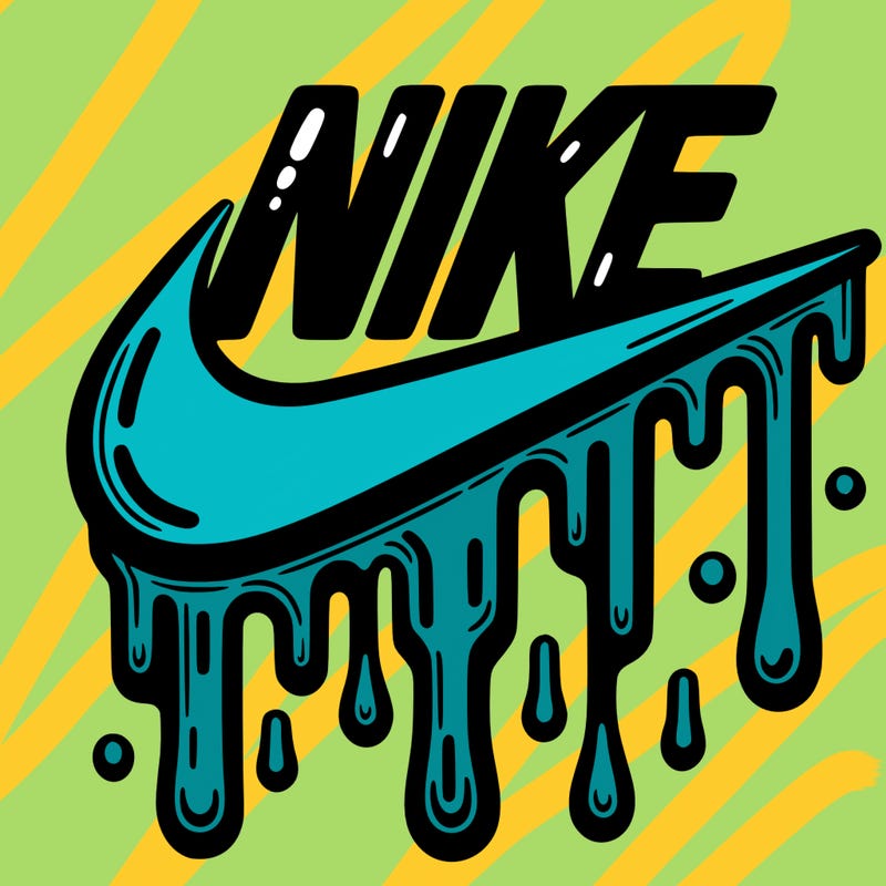 dripping nike logo