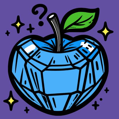very shiny crystal apple