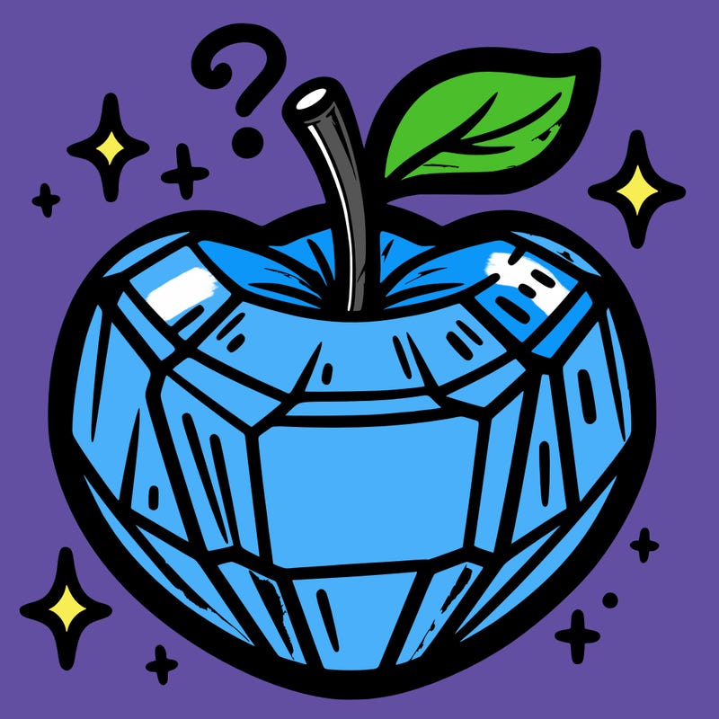 very shiny crystal apple