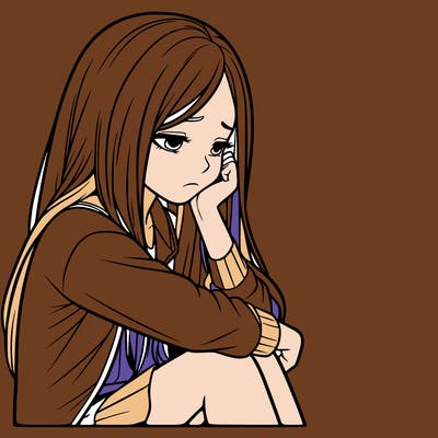 a realistic girl with depression