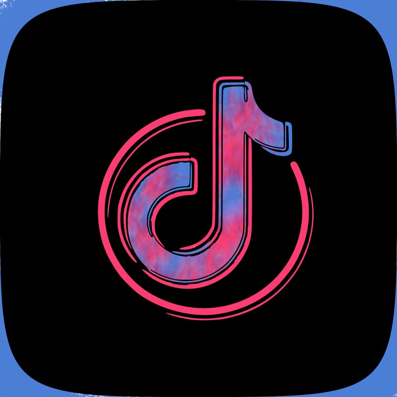 tiktok logo neon