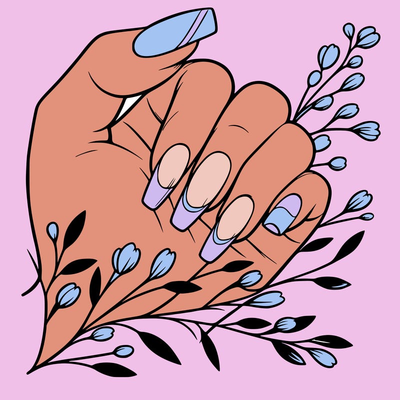 nails with french tip