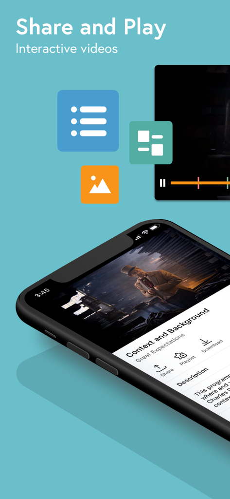 Smartphone screen showing an interactive lesson on the ClickView app