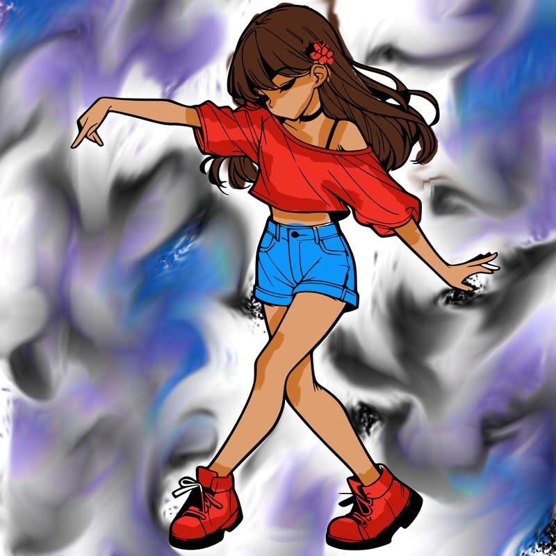 realistic girl danceing