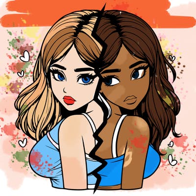 realistic girl split