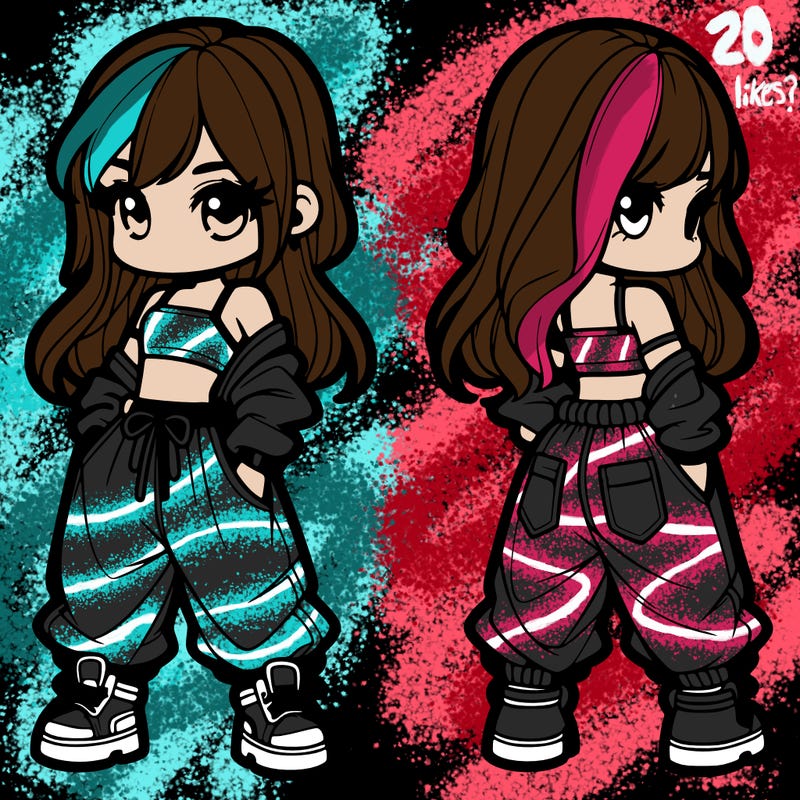 girl in crop top and baggy pants