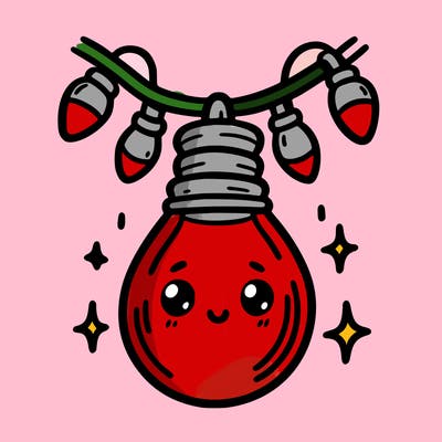 small bulb of a garland