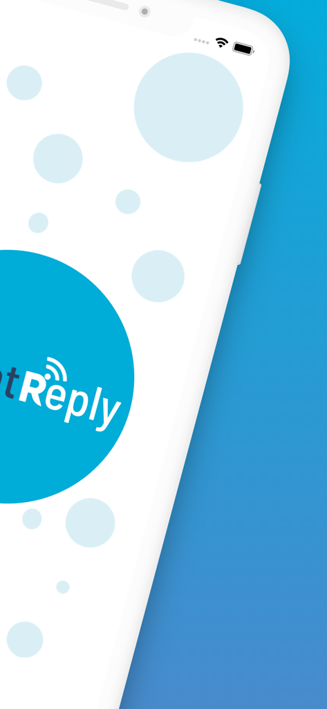 Logotipo y marca de la app Respuesta Instantánea en la pantalla de un dispositivo móvil