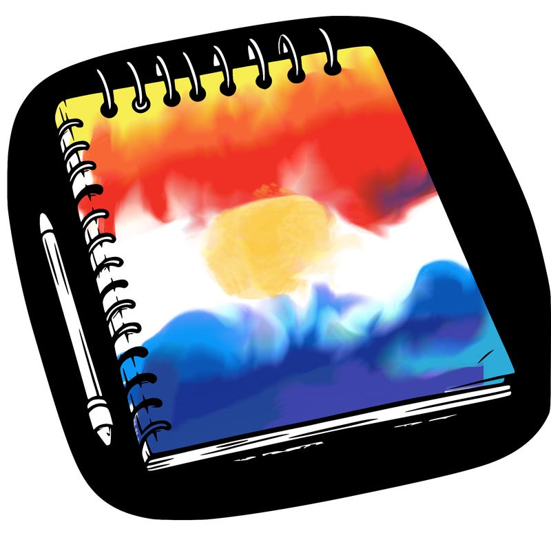 a blank sketch pad
