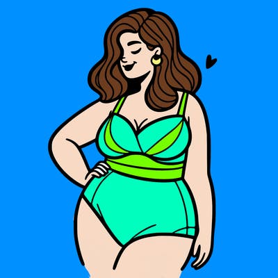 plus size woman bathing suit