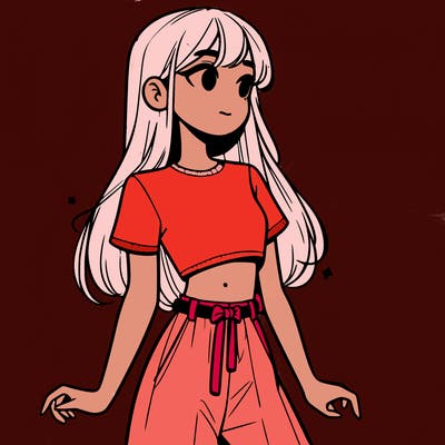 girl in a cute crop top