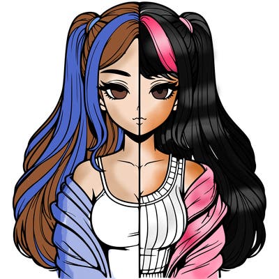 realistic girl split