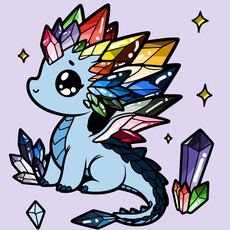 little cute crystal dragon