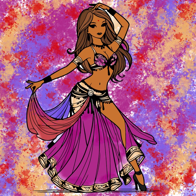 realistic belly dancer