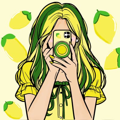 a realistic girl holding her phone taking pictures