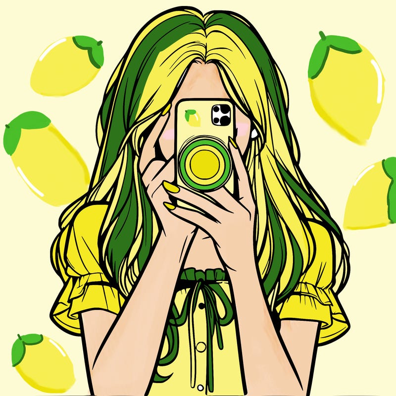 a realistic girl holding her phone taking pictures