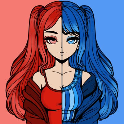 realistic girl split