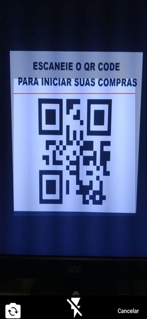MKT APP - Interface for scanning a QR code to start shopping in the MKT APP