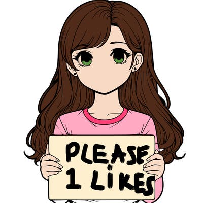 realistic girl holding a sign