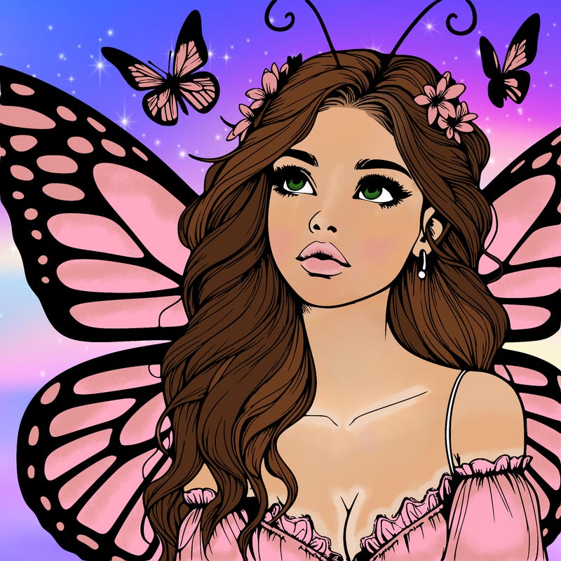 butterfly fairy realistic girl