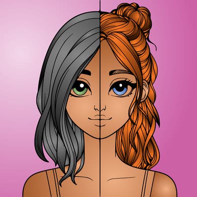 realistic girl split