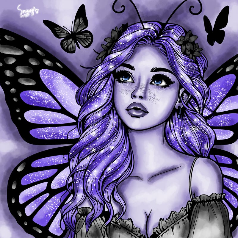 butterfly fairy realistic girl