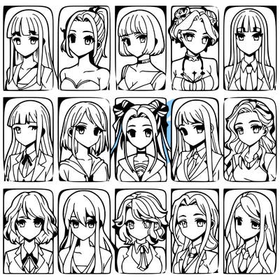 girls that look diffrent anime