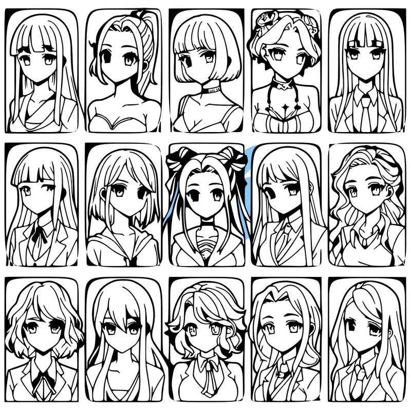 girls that look diffrent anime