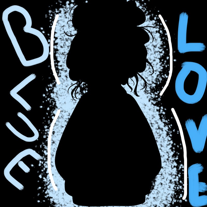 girl with baggy sweatshirt and messy bun