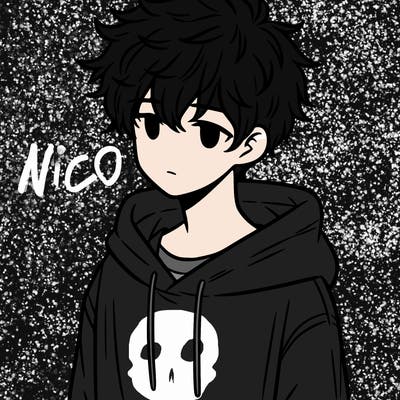 a teenage boy with messy and fluffy hair and a oversized hoodie on