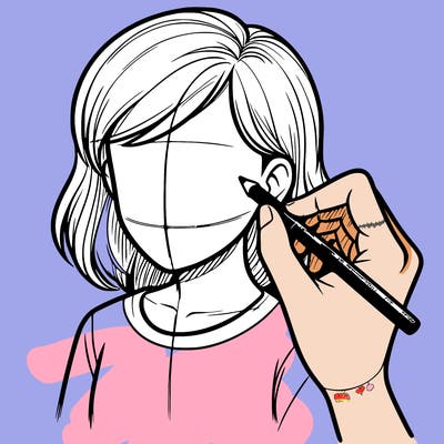 drawing a realistic person