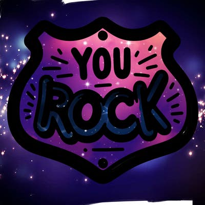 sign saying you rock