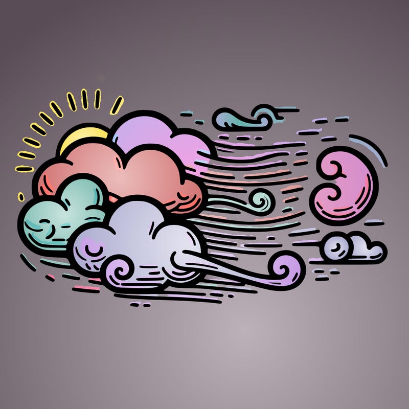 calm wind with clouds